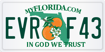 FL license plate EVRF43