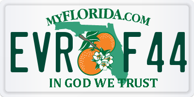 FL license plate EVRF44