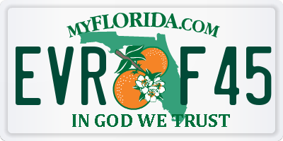 FL license plate EVRF45