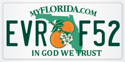 FL license plate EVRF52