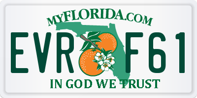 FL license plate EVRF61