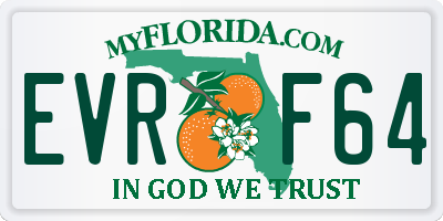 FL license plate EVRF64