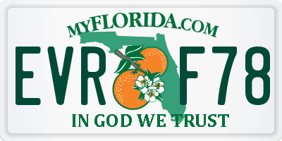 FL license plate EVRF78