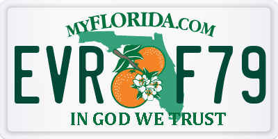 FL license plate EVRF79