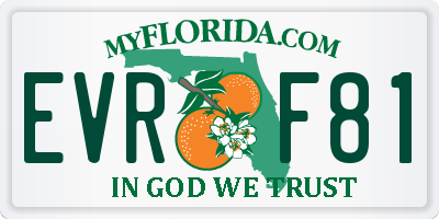 FL license plate EVRF81