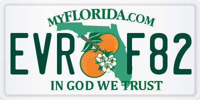 FL license plate EVRF82