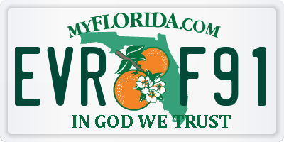 FL license plate EVRF91