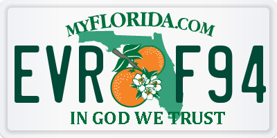 FL license plate EVRF94
