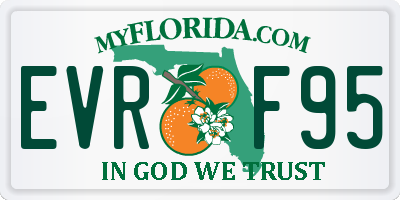 FL license plate EVRF95