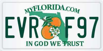 FL license plate EVRF97