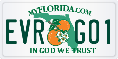 FL license plate EVRG01