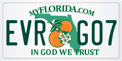 FL license plate EVRG07