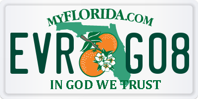 FL license plate EVRG08