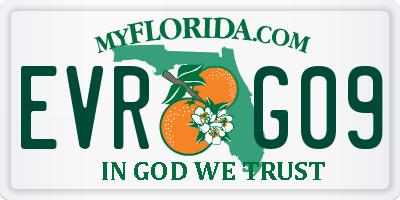 FL license plate EVRG09