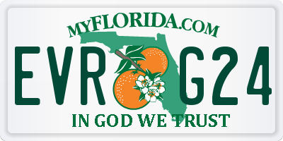 FL license plate EVRG24