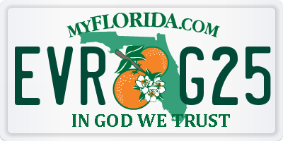 FL license plate EVRG25