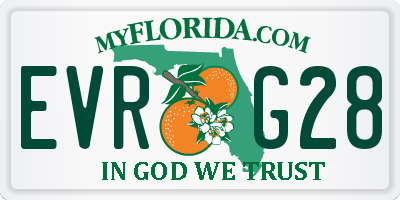 FL license plate EVRG28