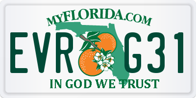 FL license plate EVRG31