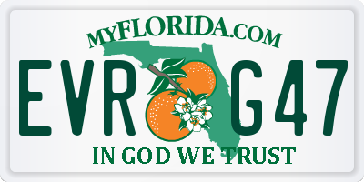 FL license plate EVRG47