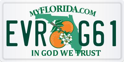 FL license plate EVRG61