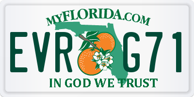 FL license plate EVRG71