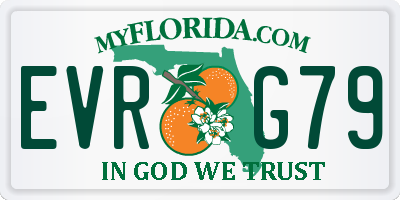 FL license plate EVRG79