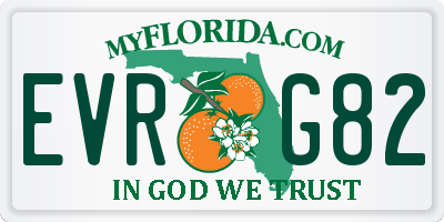 FL license plate EVRG82