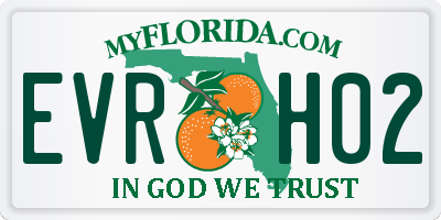 FL license plate EVRH02