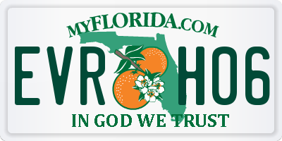 FL license plate EVRH06
