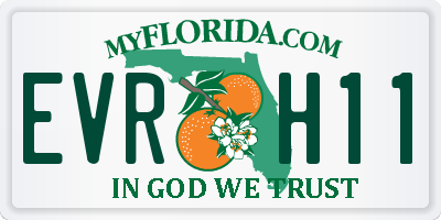 FL license plate EVRH11
