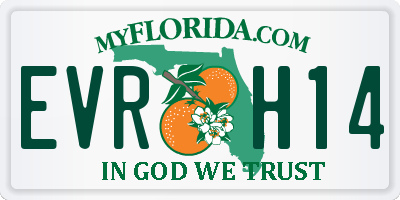FL license plate EVRH14