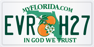 FL license plate EVRH27