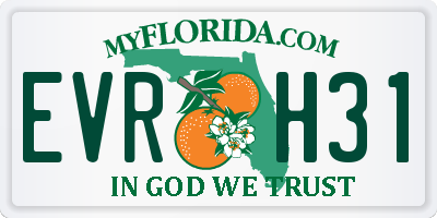FL license plate EVRH31