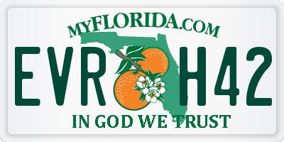 FL license plate EVRH42
