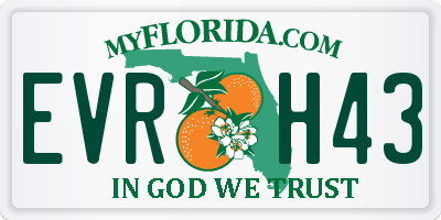 FL license plate EVRH43