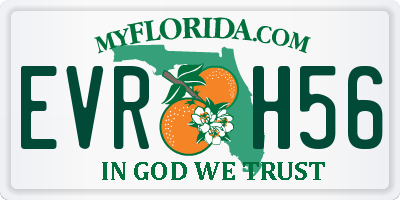 FL license plate EVRH56
