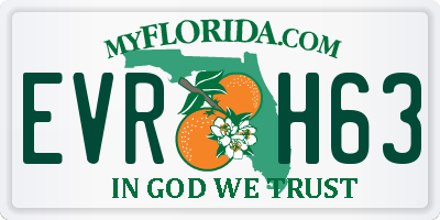 FL license plate EVRH63
