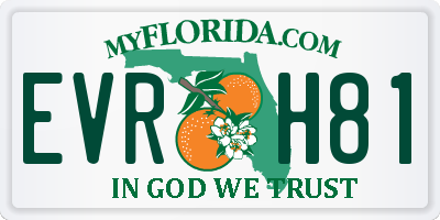 FL license plate EVRH81