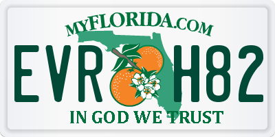 FL license plate EVRH82