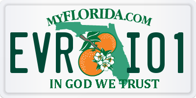 FL license plate EVRI01