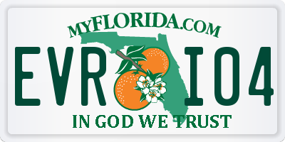FL license plate EVRI04
