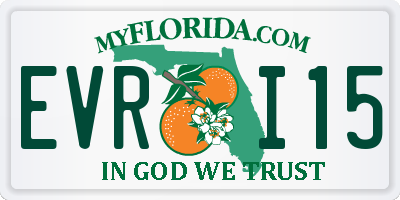 FL license plate EVRI15
