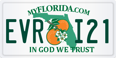 FL license plate EVRI21