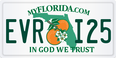 FL license plate EVRI25