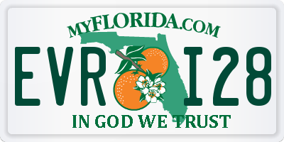 FL license plate EVRI28