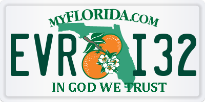 FL license plate EVRI32