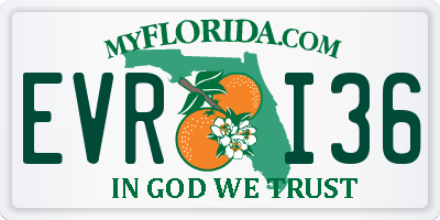 FL license plate EVRI36
