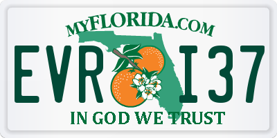 FL license plate EVRI37