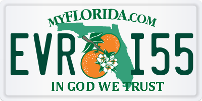 FL license plate EVRI55