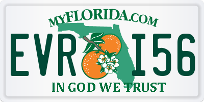 FL license plate EVRI56